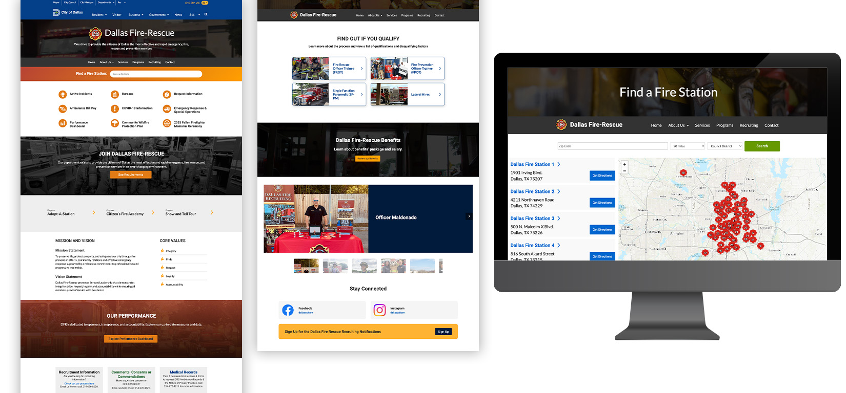 A mockup of the goals page which lists each goal with a status and quick description